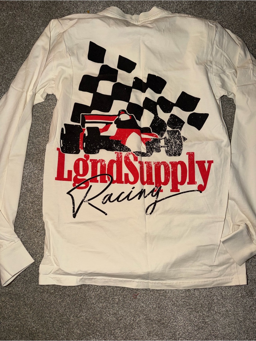 Racing Long-Sleeve Tee - White/Red